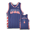 America #1 Basketball Jersey (Red, White & Blue)