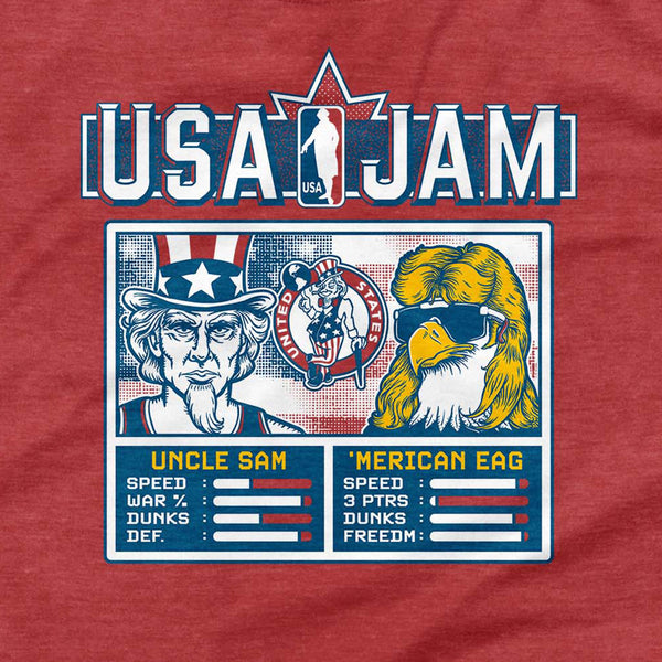 USA Jam - Uncle Sam/Merican Eagle T-Shirt - USA Drinking Team