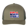 USA Drinking Team Logo Camo Trucker Hat