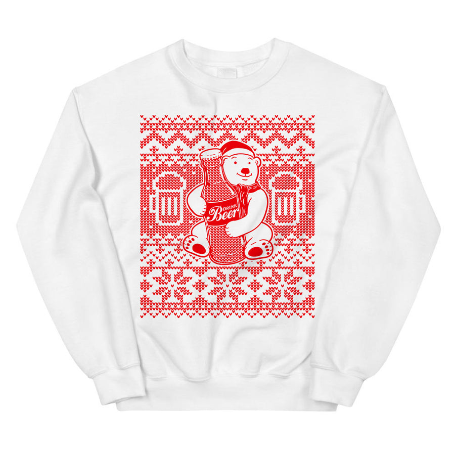 Drink Beer Ugly Christmas Crewneck Sweatshirt