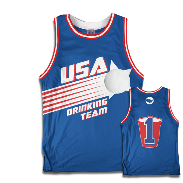 Texas Drinking Team Basketball Jersey - USA Drinking Team