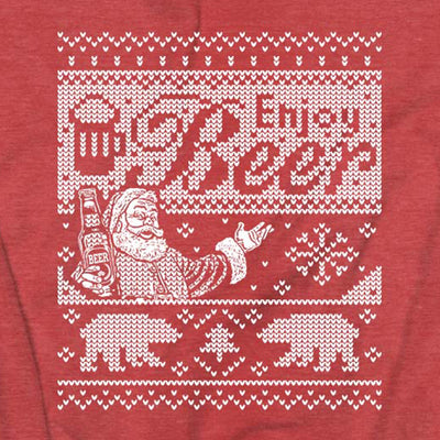 Enjoy Beer Ugly Christmas Crewneck Sweatshirt