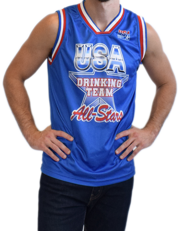 Retro USA Drinking Team Basketball Jersey