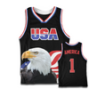 Black America #1 Basketball Jersey w/ Eagle
