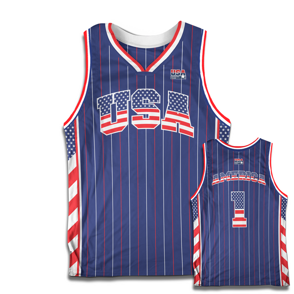 Red white basketball 2024 jersey