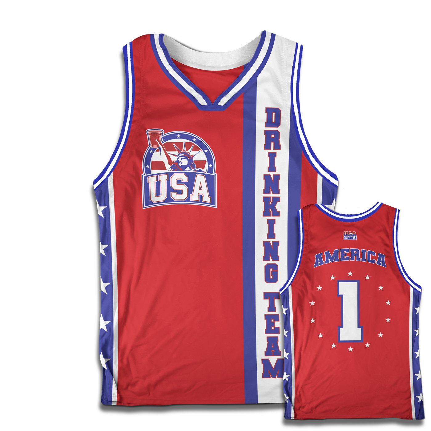 Plus Size - USA Drinking Team Signature Jersey Crew Tank Plus Size - USA Drinking Team Signature Jersey Crew Tank