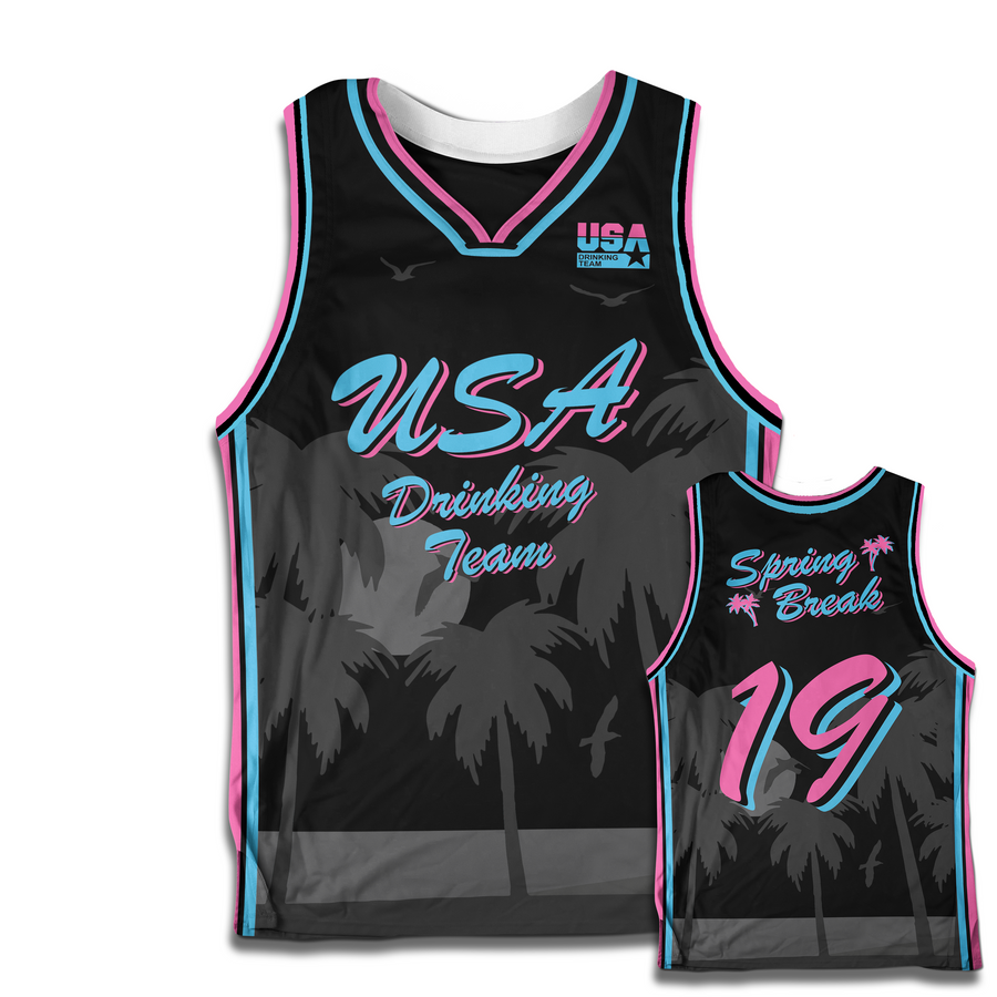 Spring Break 2019 Basketball Jersey - Black