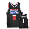 USA Drinking Team Basketball Jersey (Black)