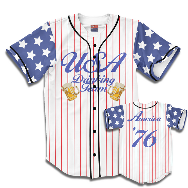 USA Baseball Jersey Camo (Blue) - USA Drinking Team