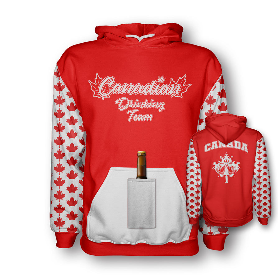 Canadian Drinking Team Beer-Holder Hoodie