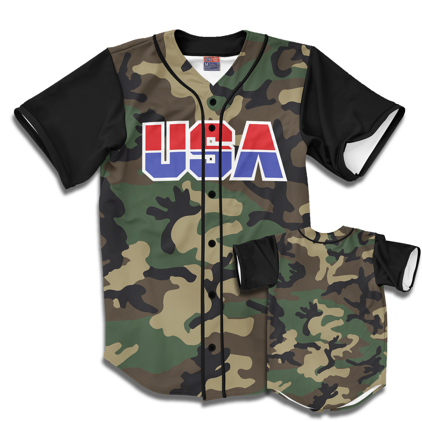 USA Baseball Jersey Camo (Green)