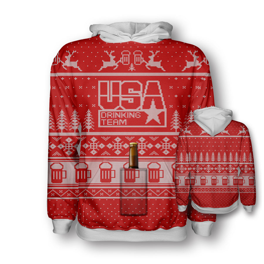 Limited Edition Christmas Beer-Holder Hoodie