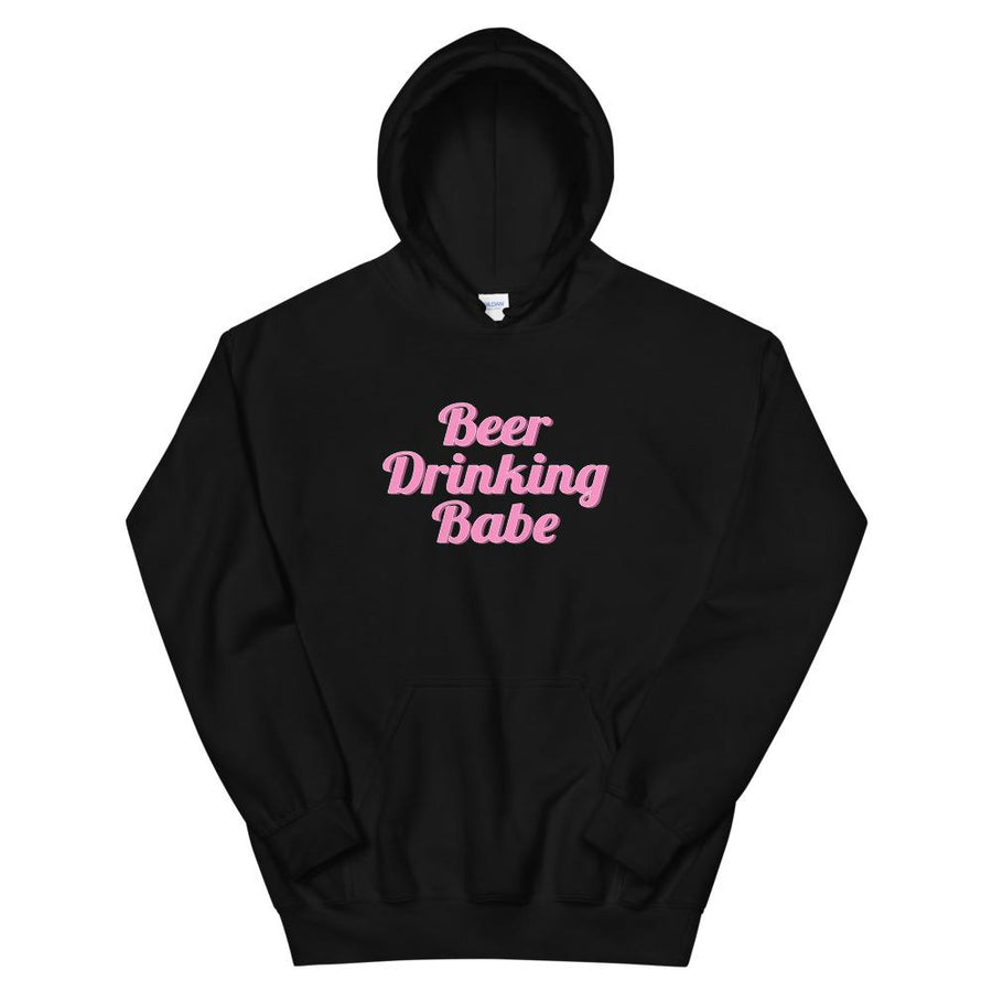 Beer Drinking Babe Hoodie