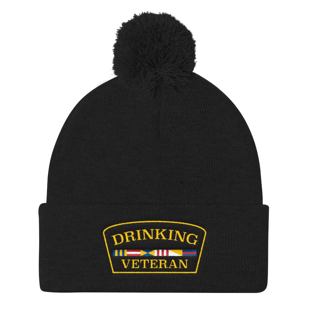 Drinking Veteran Pom Beanie