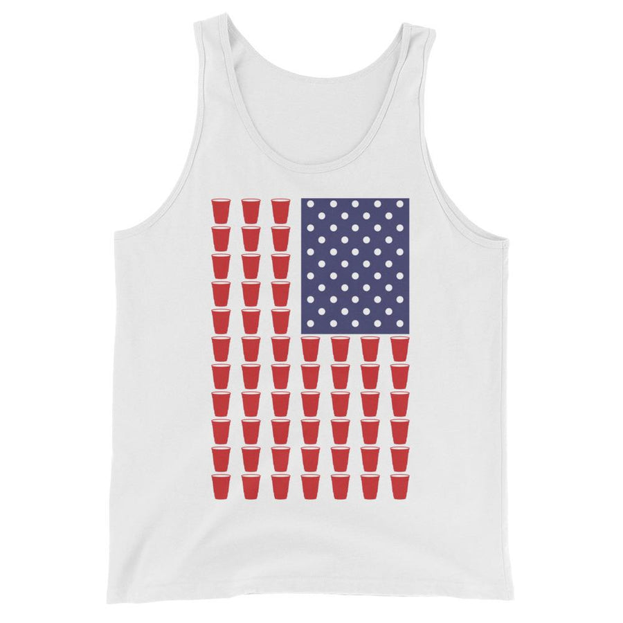 Beer Pong American Flag Tank Top