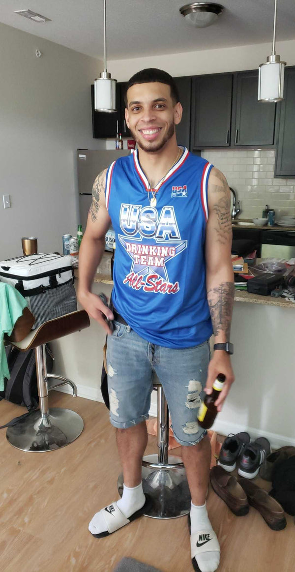 Retro USA Drinking Team Basketball Jersey